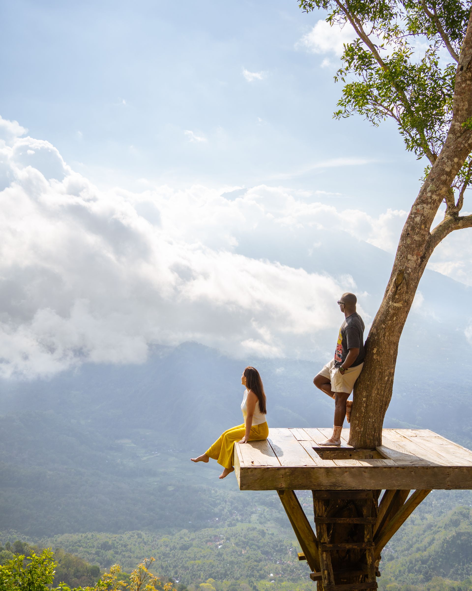 Treehouse platform in Bali, Indonesia