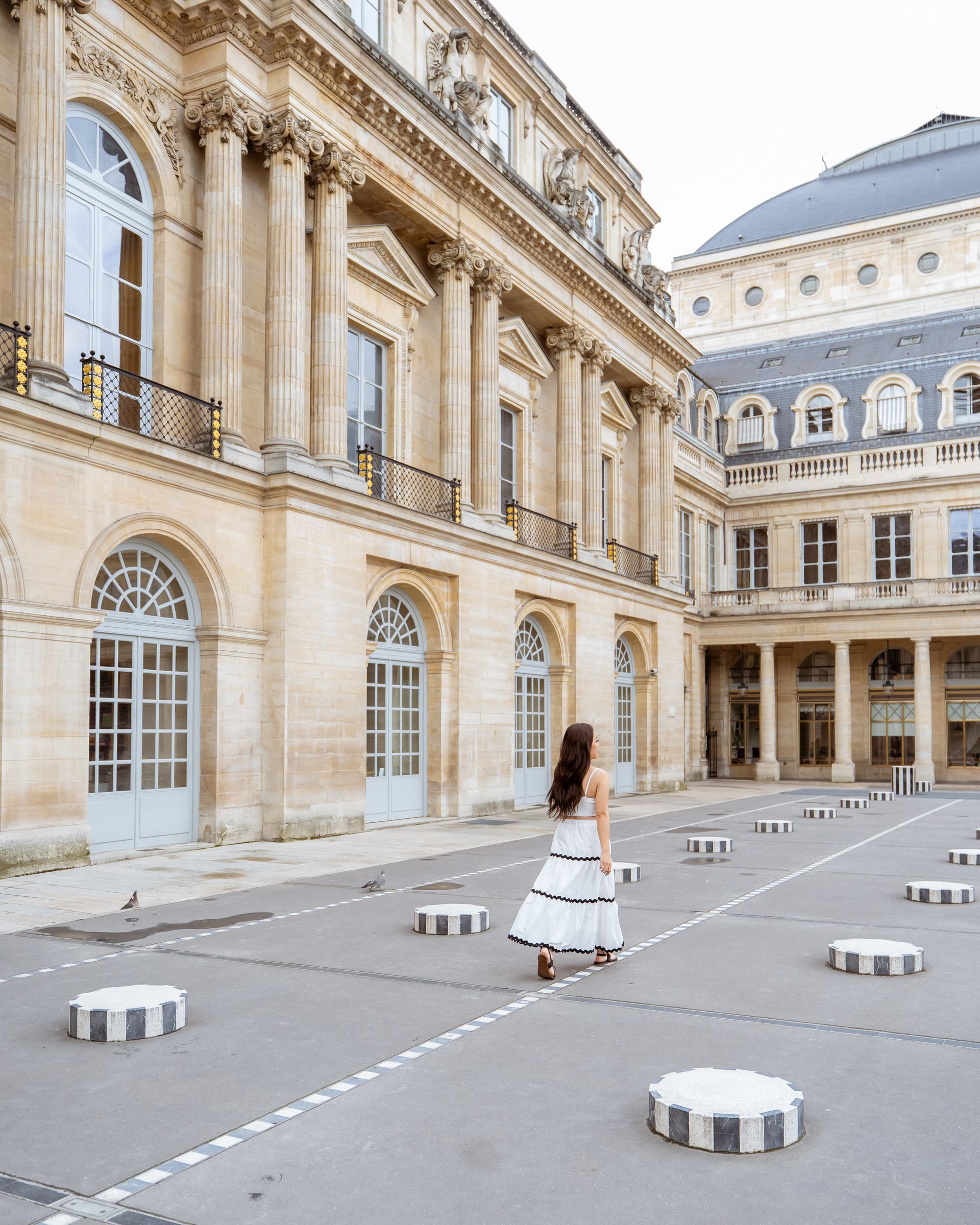 Palais-Royal columns in Paris, France