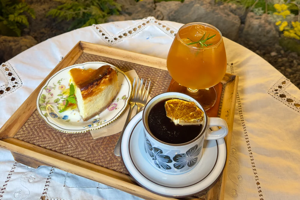 Cafe desserts on Jeju Island, South Korea