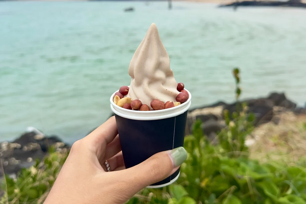 Peanut ice-cream on Udo Island, South Korea