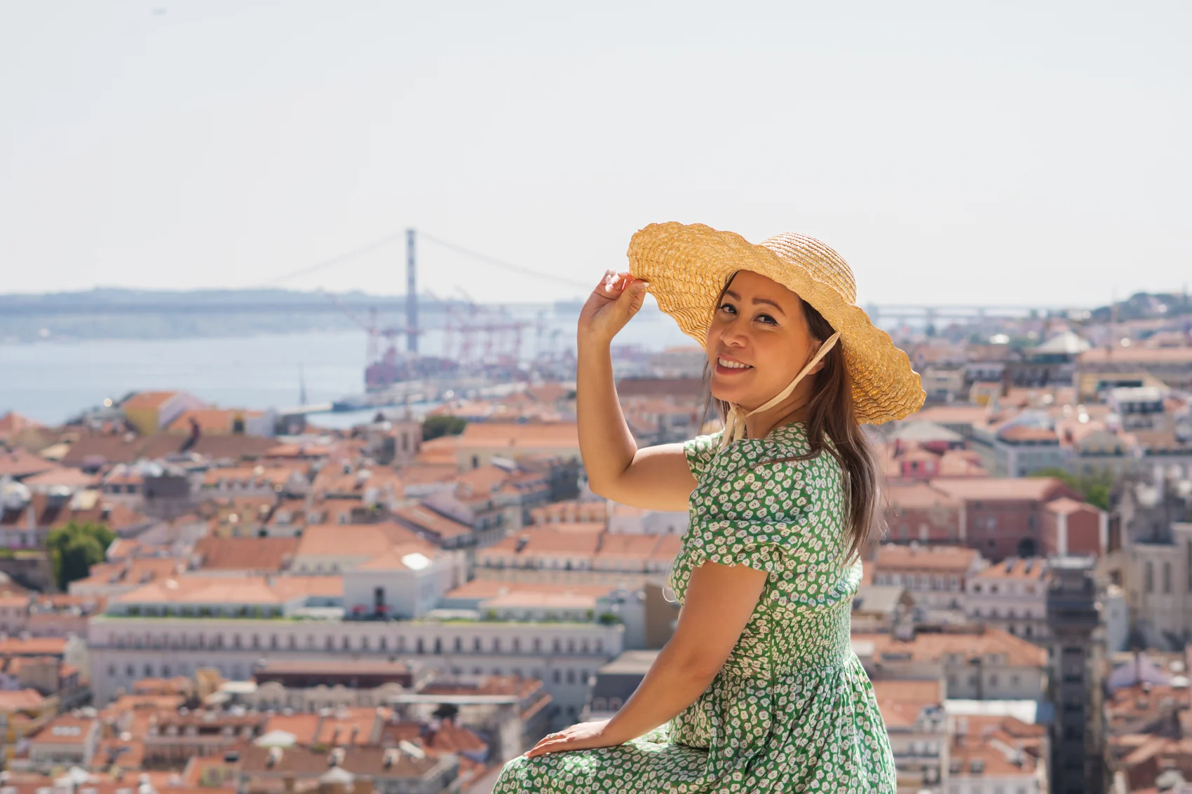 Viewpoint from Castelo de São Jorge in Lisbon, Portugal