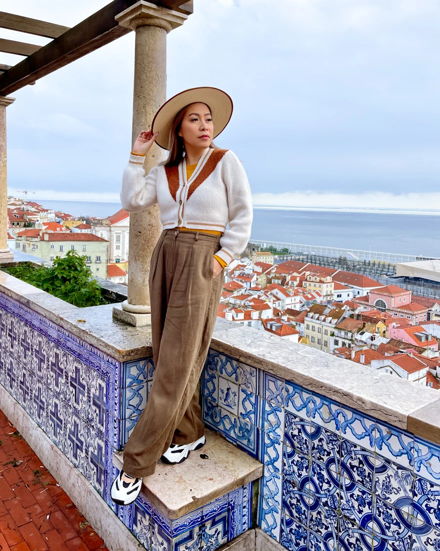 Miradouro de Santa Luzia in Lisbon, Portugal.
