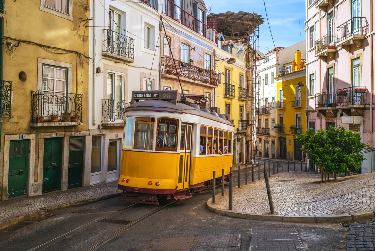 Tram 28 in Lisbon, Portugal