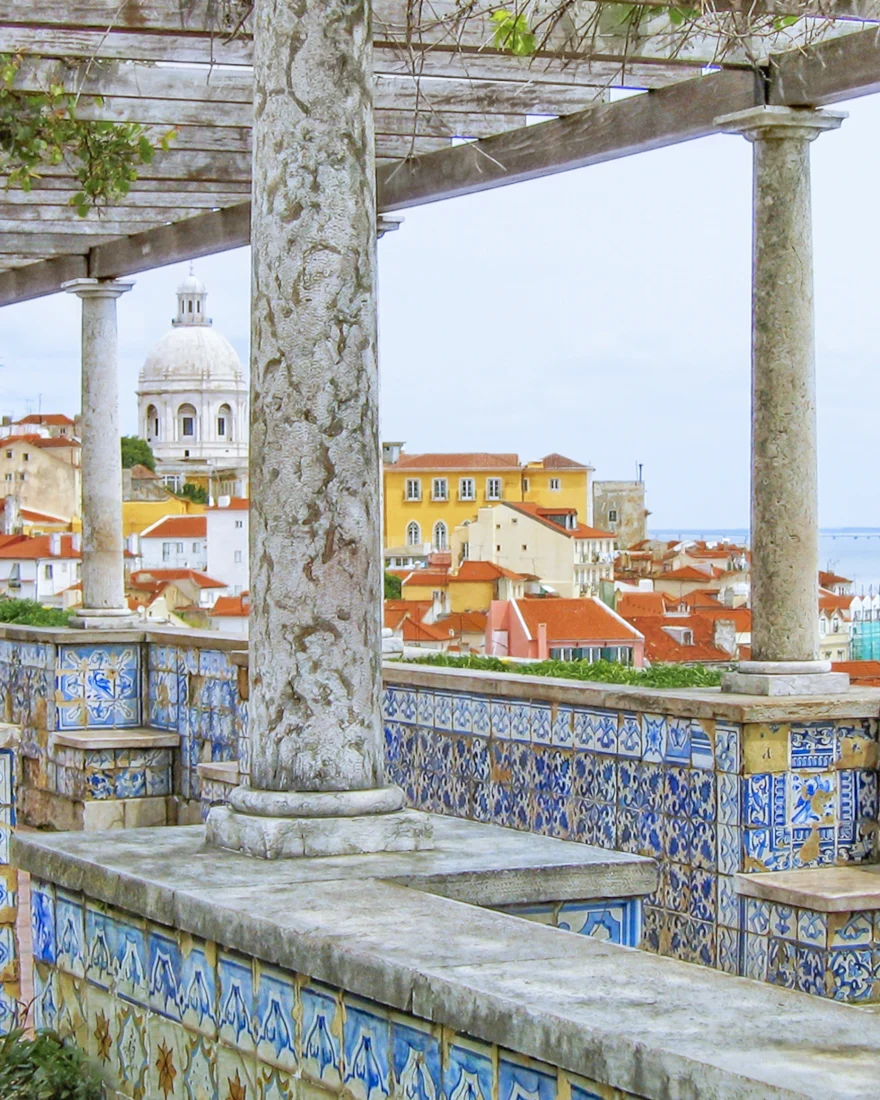 Miradouro de Santa Luzia in Lisbon, Portugal.
