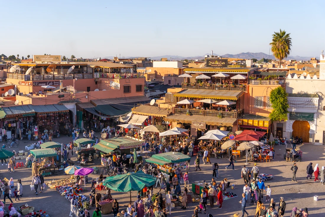 Jemaa el-Fna in Marrakech, Morocco