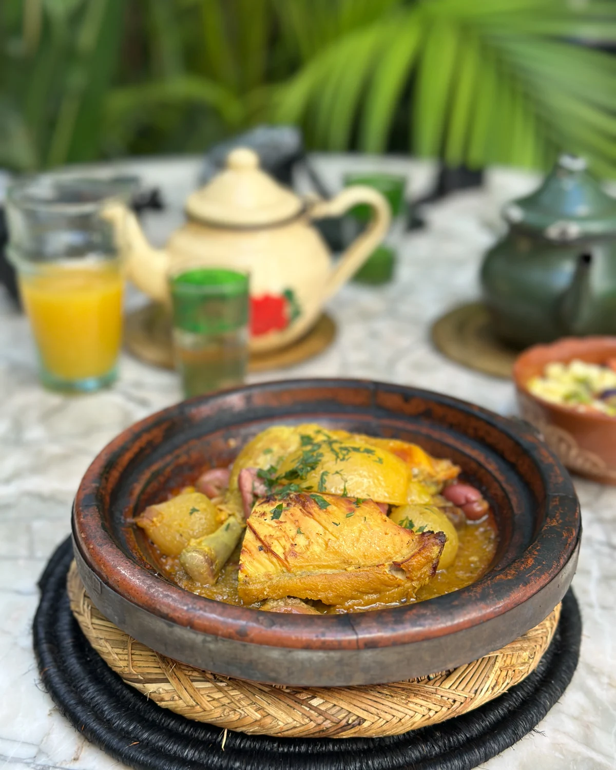 Chicken tagine in Marrakech, Morocco