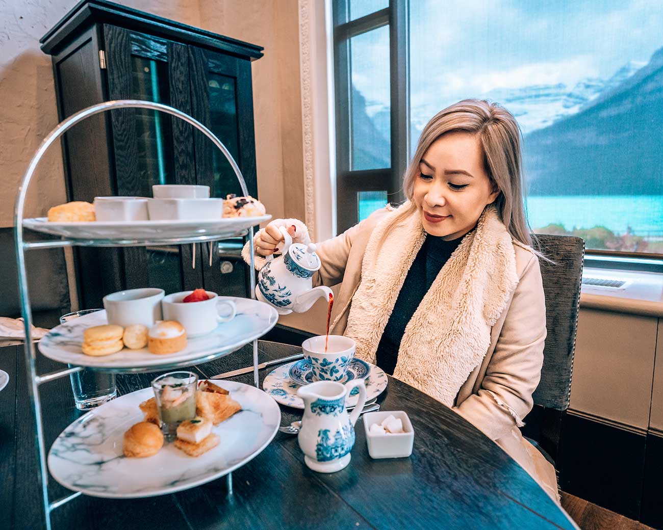 Afternoon tea at Fairmont Chateau Lake Louise