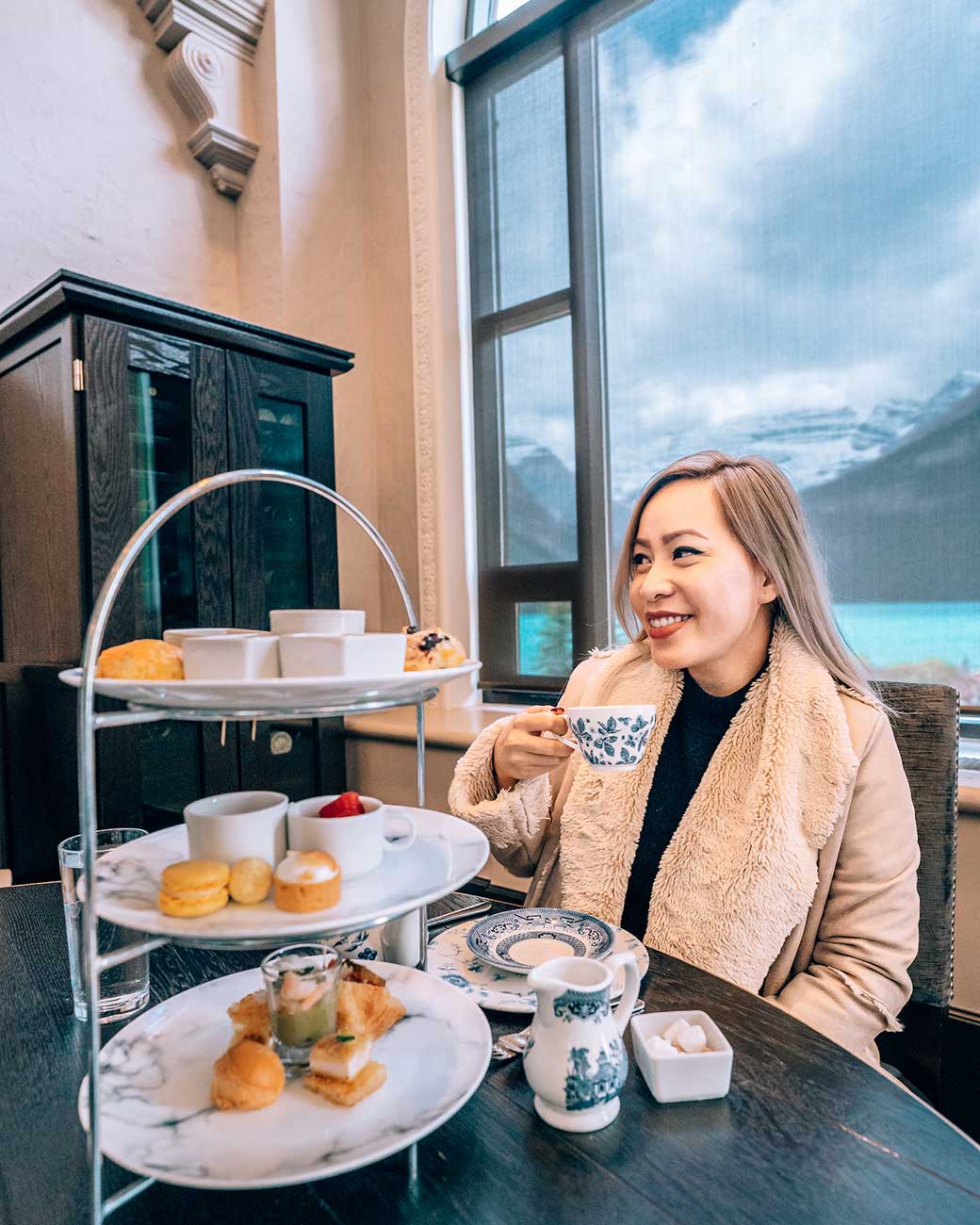 Afternoon tea at Fairmont Chateau Lake Louise