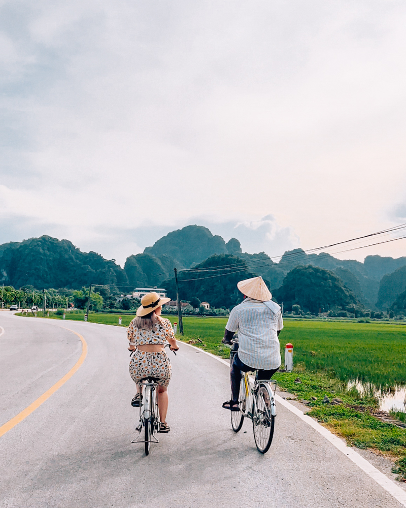 Biking in Ninh Binh, Vietnam