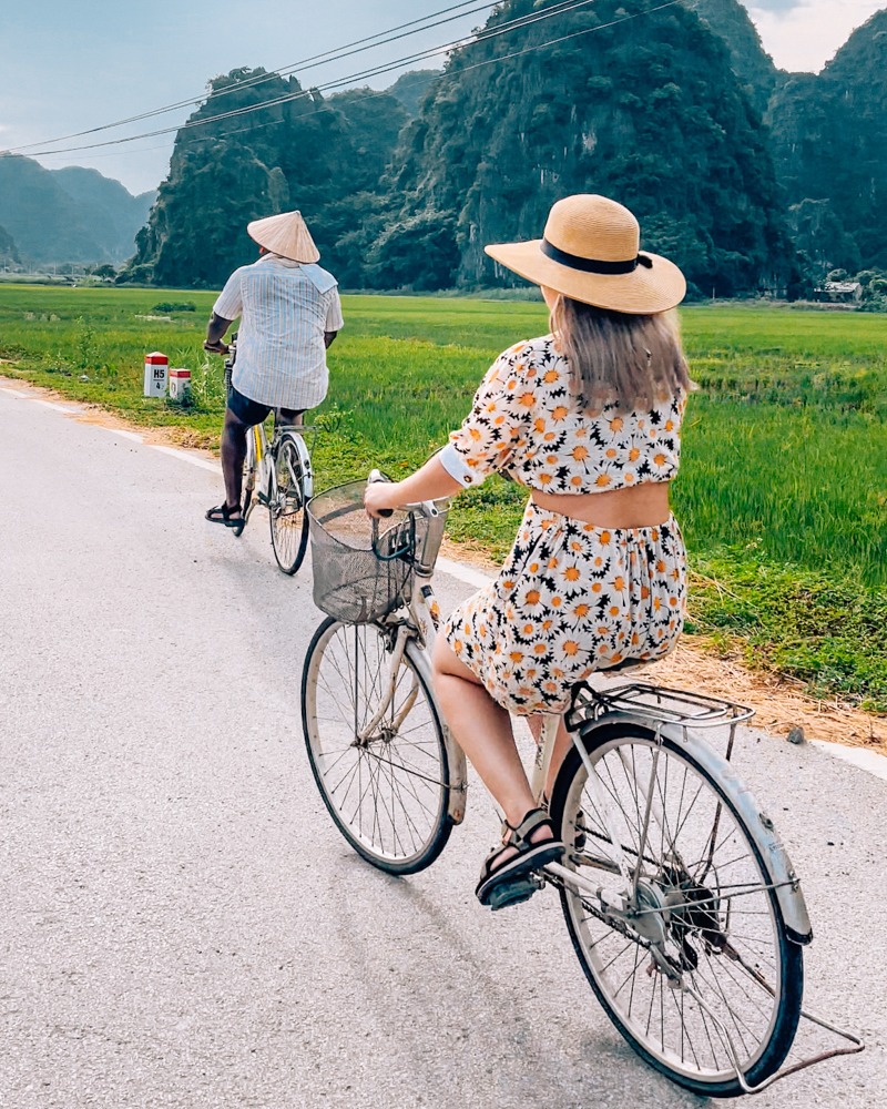 Biking in Ninh Binh, Vietnam